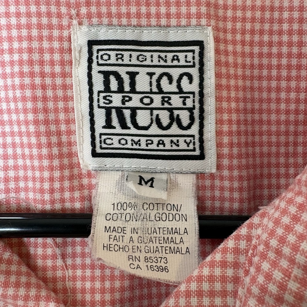 Vintage 90s Women’s Top Red Gingham Sleeveless Buttondown Cotton Sz M Butter Mom - Picture 7 of 8